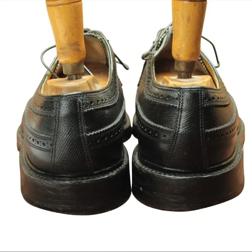 Florsheim Imperial Shell Cordovan 5 Nail Wingtips Brogue Mens 8 D Black Leather